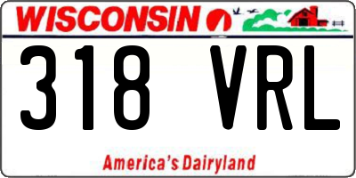 WI license plate 318VRL