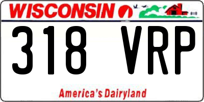WI license plate 318VRP