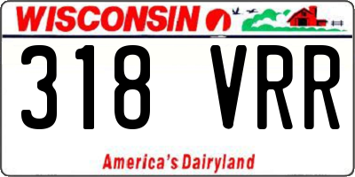 WI license plate 318VRR