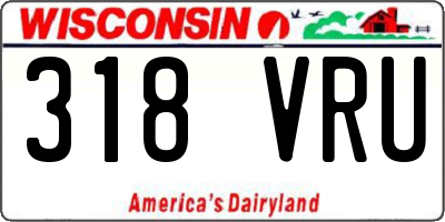 WI license plate 318VRU