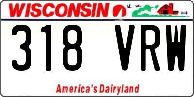 WI license plate 318VRW