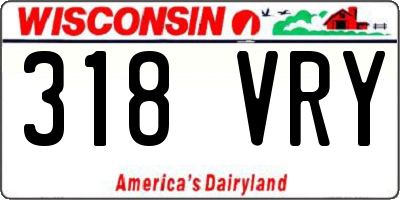 WI license plate 318VRY