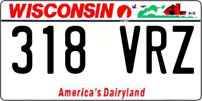 WI license plate 318VRZ