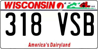 WI license plate 318VSB