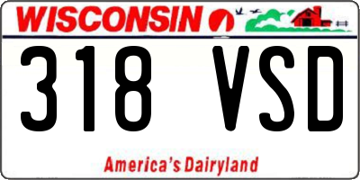 WI license plate 318VSD