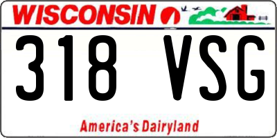 WI license plate 318VSG