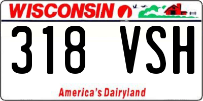 WI license plate 318VSH