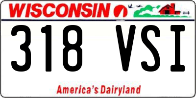 WI license plate 318VSI