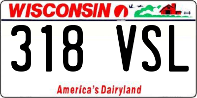 WI license plate 318VSL