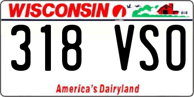 WI license plate 318VSO
