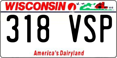 WI license plate 318VSP