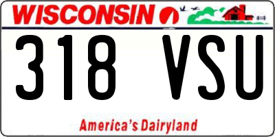 WI license plate 318VSU