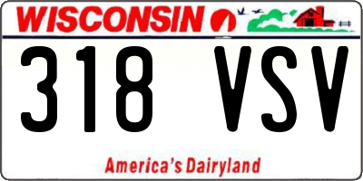 WI license plate 318VSV