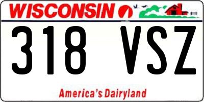 WI license plate 318VSZ