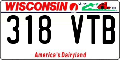 WI license plate 318VTB