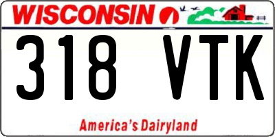 WI license plate 318VTK