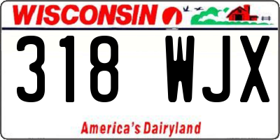 WI license plate 318WJX