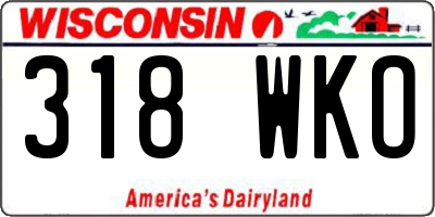 WI license plate 318WKO