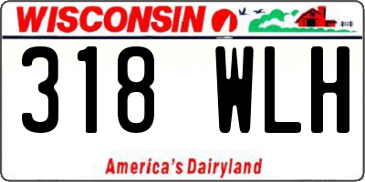 WI license plate 318WLH