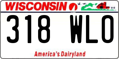 WI license plate 318WLO