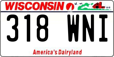 WI license plate 318WNI