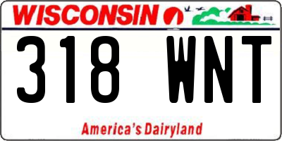 WI license plate 318WNT