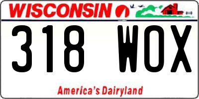 WI license plate 318WOX