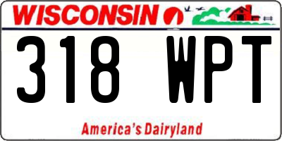 WI license plate 318WPT