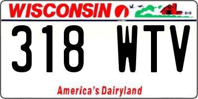 WI license plate 318WTV