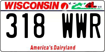 WI license plate 318WWR