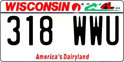 WI license plate 318WWU