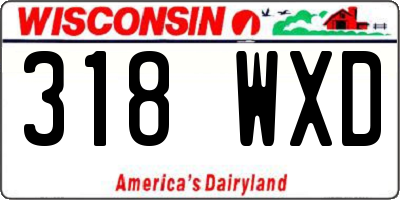 WI license plate 318WXD