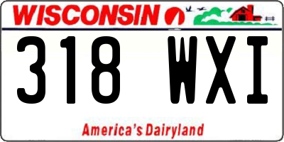 WI license plate 318WXI