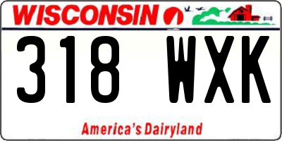 WI license plate 318WXK