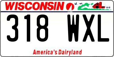 WI license plate 318WXL