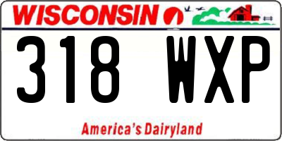 WI license plate 318WXP