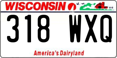 WI license plate 318WXQ