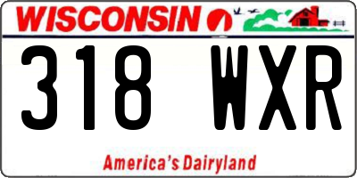 WI license plate 318WXR