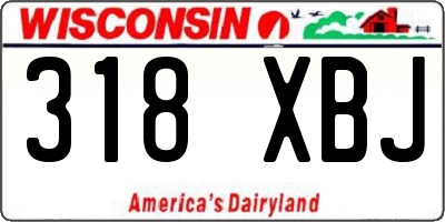 WI license plate 318XBJ