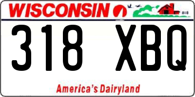 WI license plate 318XBQ