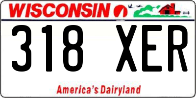 WI license plate 318XER