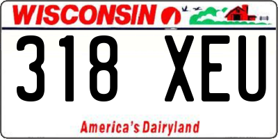 WI license plate 318XEU