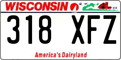 WI license plate 318XFZ