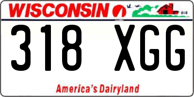 WI license plate 318XGG
