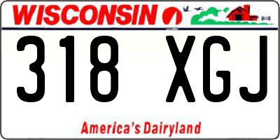 WI license plate 318XGJ
