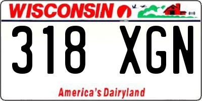 WI license plate 318XGN