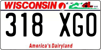 WI license plate 318XGO