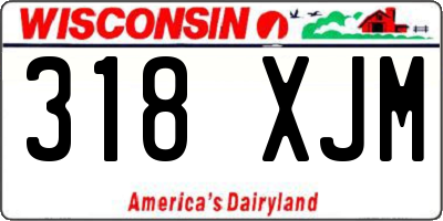 WI license plate 318XJM
