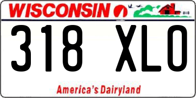 WI license plate 318XLO