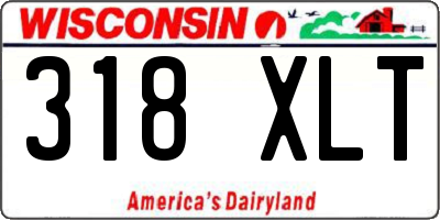 WI license plate 318XLT